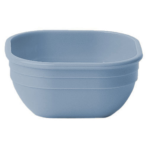 Cambro Camwear® Polycarbonate Small Square Bowl 9.4 oz. - Slate Blue 10CW401 1