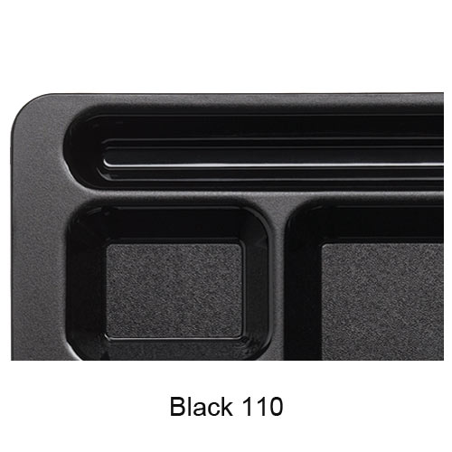 Cambro Polycarbonate School Compartment 2 X 2 Tray -  Black 915CW110 2