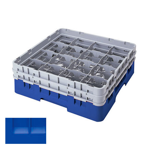 Cambro Blue Full Size Camrack® Glass Rack - 16 Compartment - 6 7/8" H 16S638168