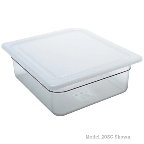 Cambro Camwear Polycarbonate Food Pan Seal Cover - White Full Size 10SC148