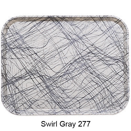Cambro Rectangular Camtray - 8 7/8" x 25 9/16" x 1" Swirl Gray 926277