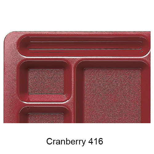 Cambro Camwear School Compartment 2 X 2 Tray -  Cranberry 1596CW416 2