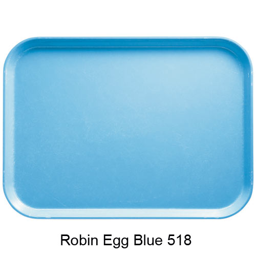 Cambro Trapezoid Camtray - 14" x 18" Robin Egg Blue 1418TR518 2