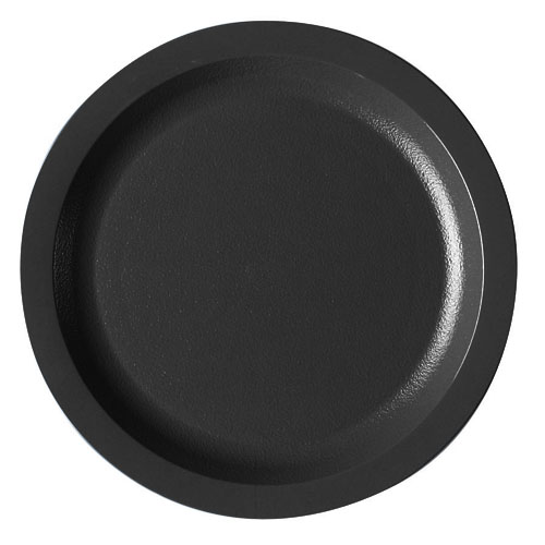 Cambro Camwear® Polycarbonate Narrow Rim Plate 7 1/4" - Black 725CWNR110 1