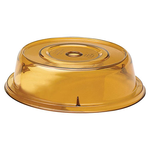 Cambro Round Camwear® Polycarbonate Camcovers® 9 1/8" - Amber 900CW153
