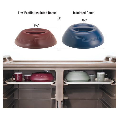 Cambro Shoreline Collection Low Profile Insulated Dome -  Cranberry MDSLD9487 2