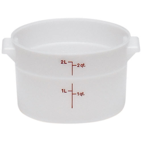 Cambro Poly Rounds Storage Container- 2 qt White RFS2148