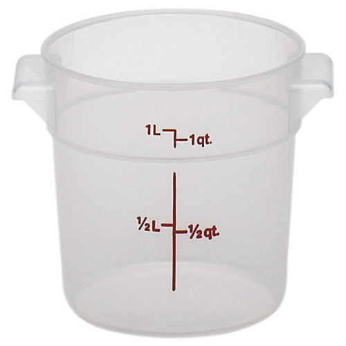 Cambro Translucent Rounds Storage Container- 1 qt  RFS1PP190