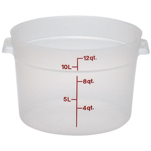 Cambro Translucent Rounds Storage Container- 12 qt  RFS12PP190