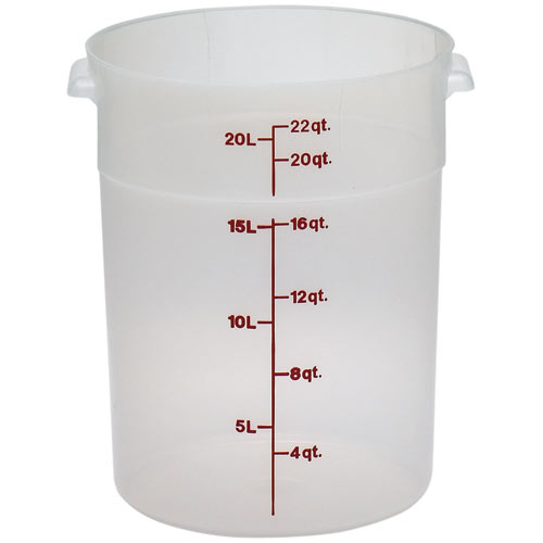 Cambro Translucent Rounds Storage Container- 22 qt  RFS22PP190