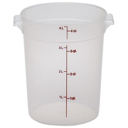 Cambro Translucent Rounds Storage Container- 4 qt  RFS4PP190