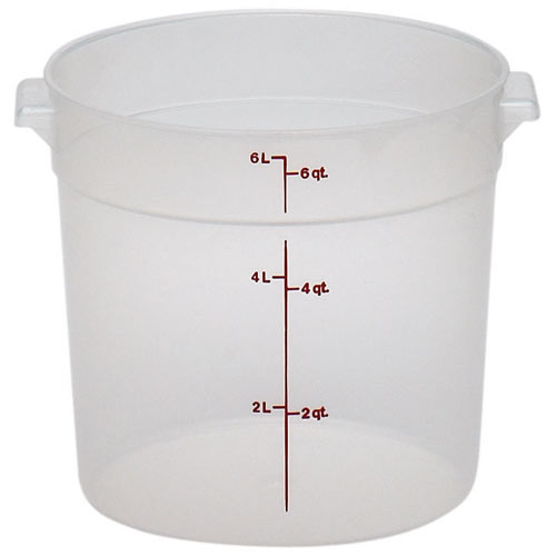 Cambro Translucent Rounds Storage Container- 6 qt  RFS6PP190