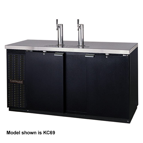 Continental Refrigerator Draft Beer Dispenser 69" 3 Keg Capacity Stainless Steel KC69-SS