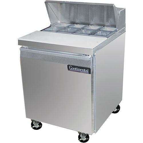 Continental Refrigerator Standard Line 27" Sandwich Refrigerator Unit w/ 2 Drawers - 1 section SW27-8-D