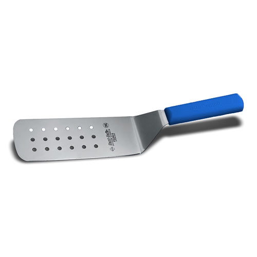 Dexter Russell Sani-Safe Perforated Turner - 8" x 3" Blue Handle PS286-8C-PCP