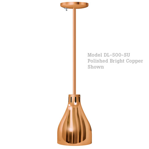 Hatco Decorative Heat Lamp Shade 500 - S Mount w/ Lower Switch DL-500-SL