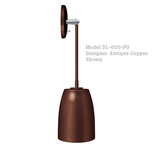 Hatco Decorative Heat Lamp Shade 600 - P Mount w/ Lower Switch DL-600-PL