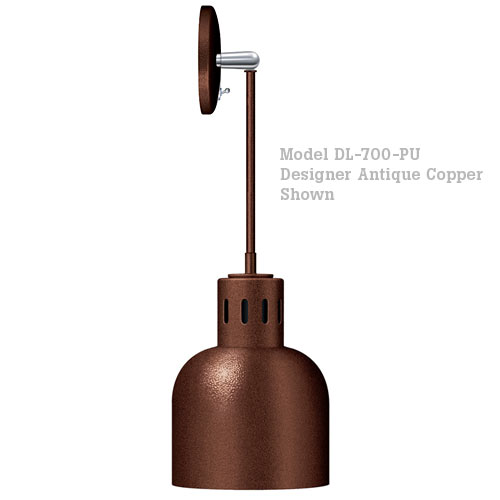 Hatco Decorative Heat Lamp Shade 700 - P Mount w/ Lower Switch DL-700-PL