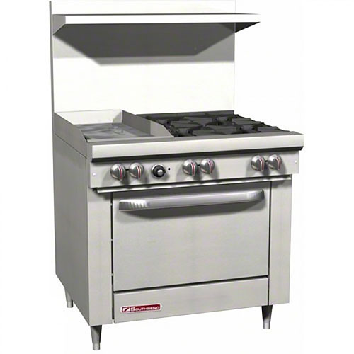 Southbend S-Series Gas Mixed Top Restaurant Range 4 Burners w/ 12" Griddle S36D-1GL