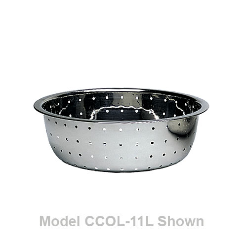 Update 15" Stainless Steel Chinese Colander - 4.5mm Holes CCOL-15L