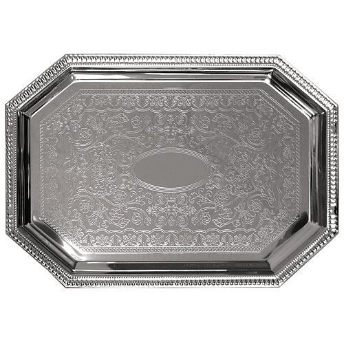 Update Chrome Plated Octagonal Tray - 17" CT-1712C