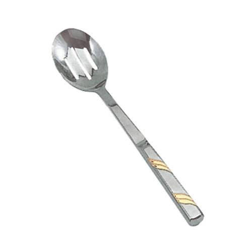 Update Gold Accented Hollow Handle Slotted Spoon - 11-3/4" HBG-2/PH