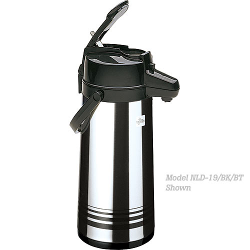 Update Brushed S/S Lever Top Black Airpot - 1.9 L NLD-19/BK/SF