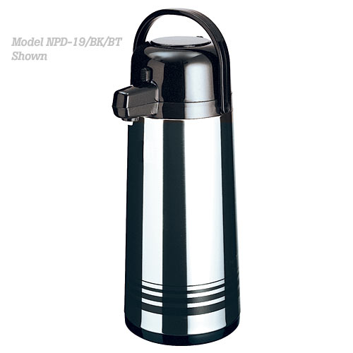 Update Brushed S/S Push-Button Top Decaf Airpot - 2.5 L NPD-25/OR/SF