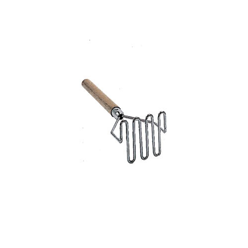 Update Square Nickel Plated Masher - 18" Wood Handle PMSQ-18