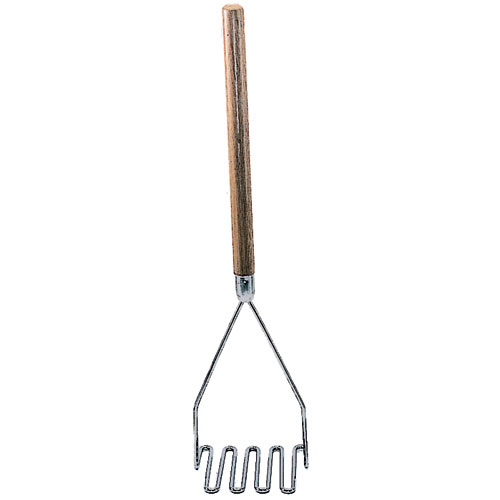 Update Square Nickel Plated Masher - 24" Wood Handle PMSQ-24