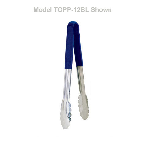 Update Color-Coded Spring Tong - 12" Blue Handle  TOPP-12BL