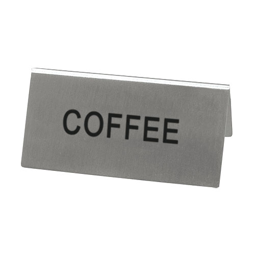 Update Stainless Steel Beverage Tent Sign - Coffee TS-CFE