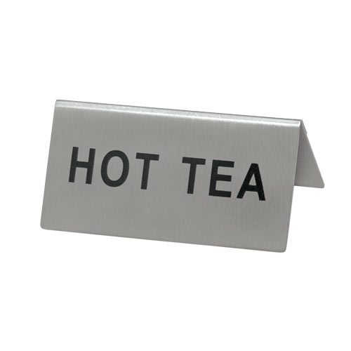 Update Stainless Steel Beverage Tent Sign - Hot Tea TS-HTE