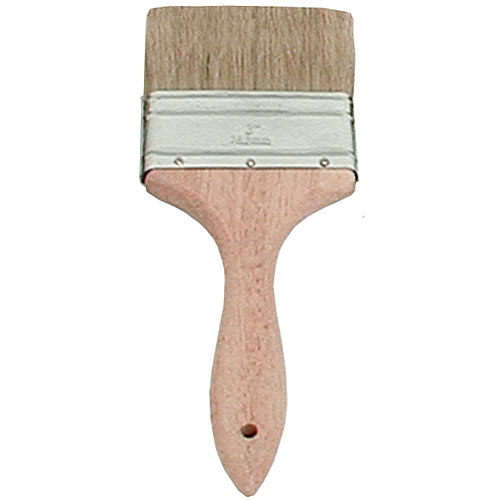 Update 3" Flat Pastry Brush- Boar Hair, Brown Plastic Ferrule WPBB-30