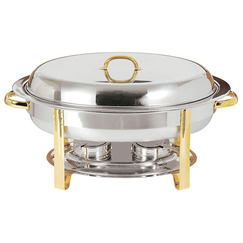 Update Gold Accented Oval Chafer - 6 Qt DC-3