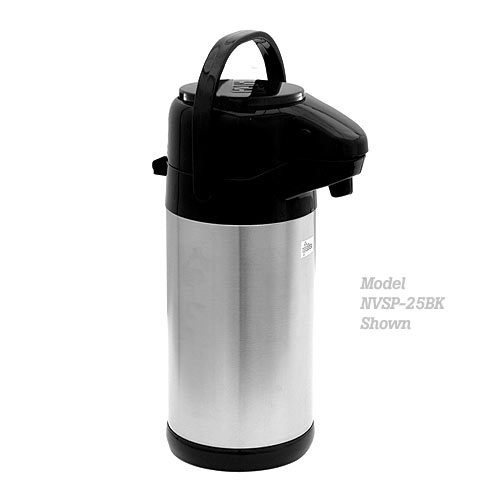 Update Sup-R-Air S/S Body & Liner Push-Button Top Black Airpot - 2.5 L NVSP-25BK